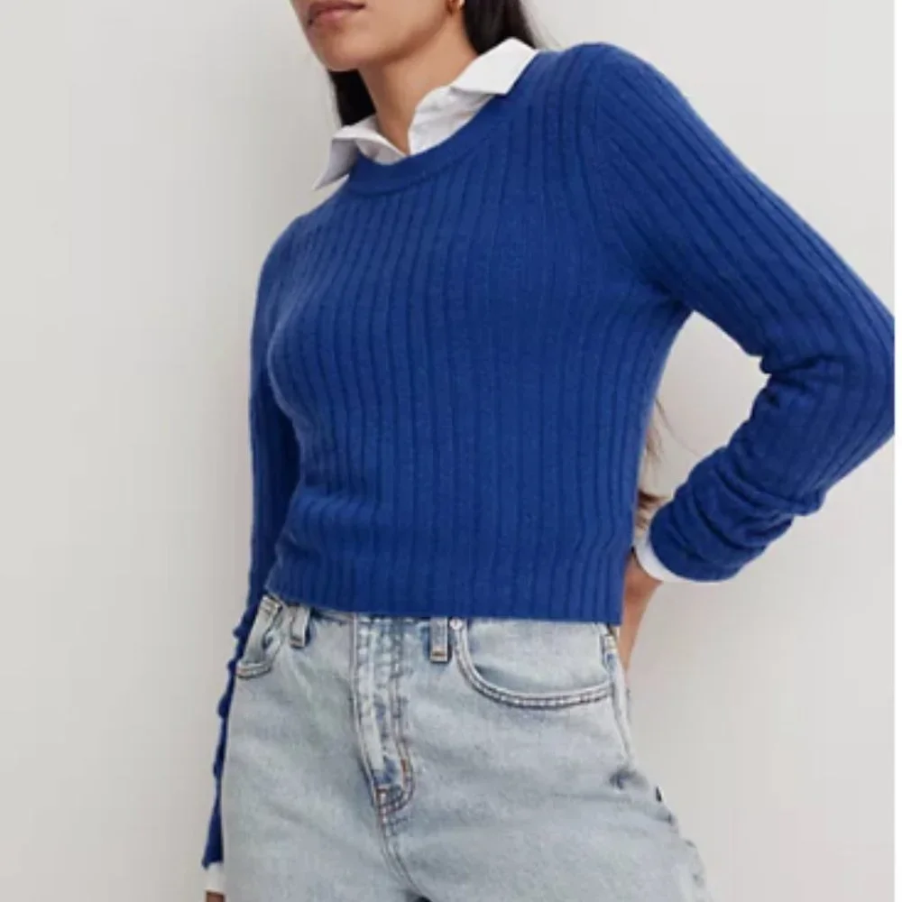 Madewell Readfield Pullover Sweater in Voyage Blue - Picture 3 of 6